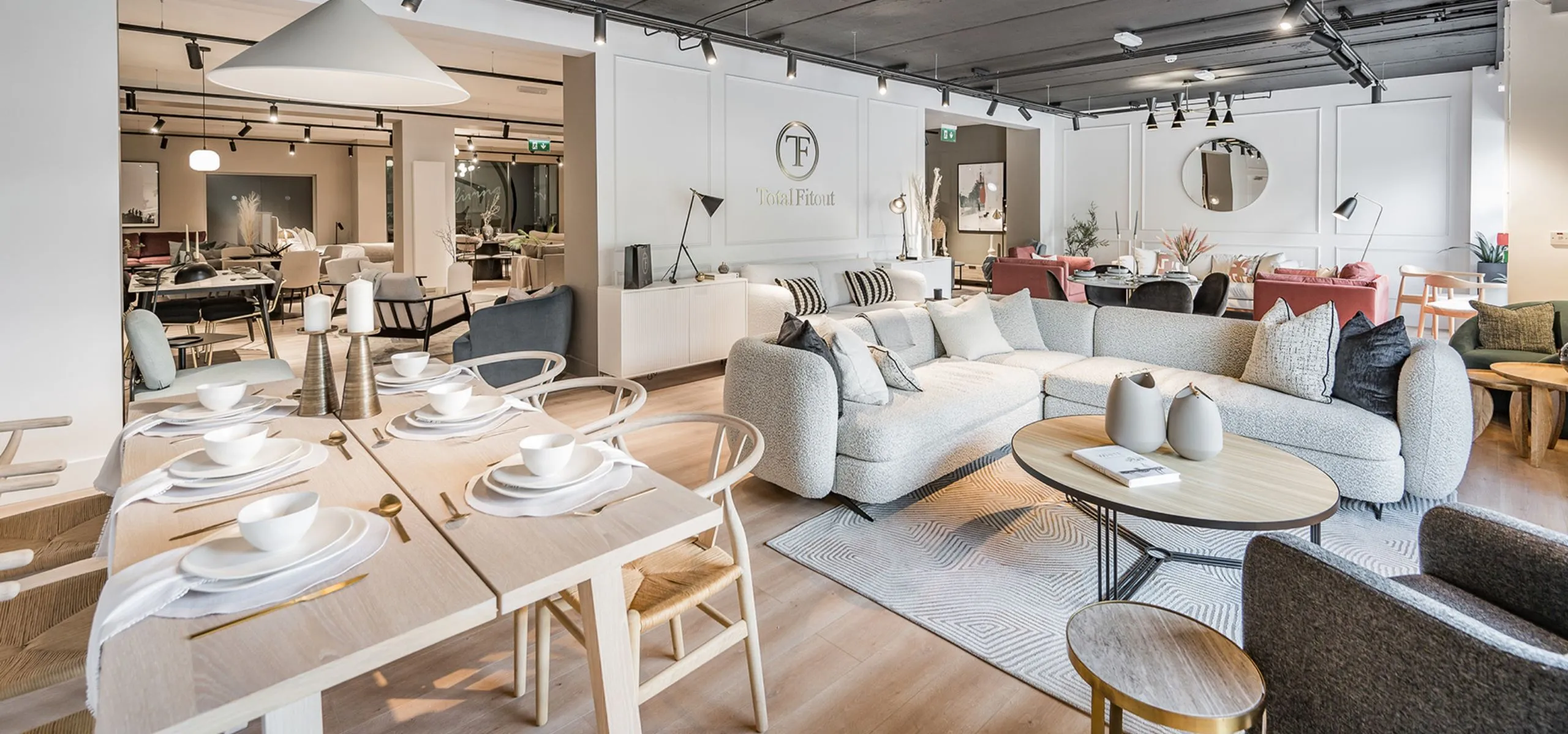 total fitout assortment of furniture and dining set