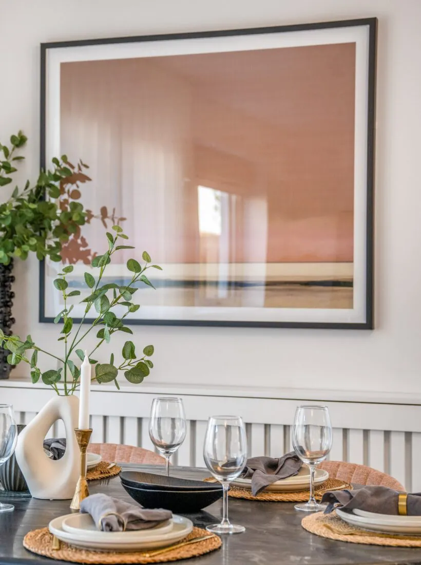 dining table with plates